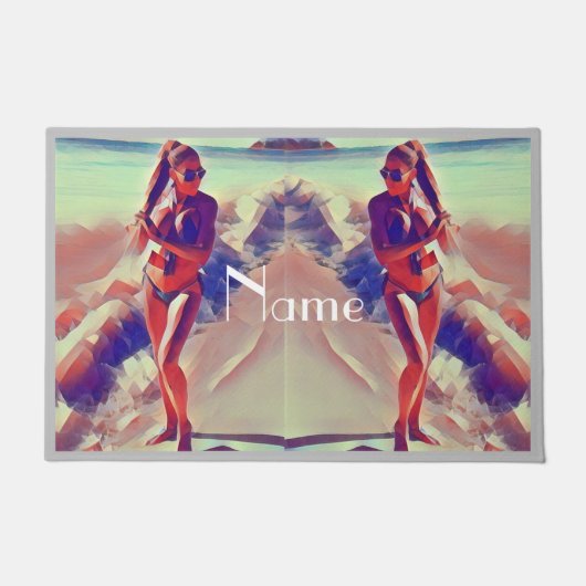 ビーチガールサンダー_コーブ ドアマット (正面)