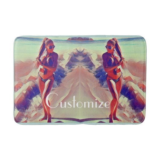 ビーチガールサンダー_コーブ バスマット (正面)