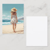 ビーチガールズサマービーチ背景 名刺 (正面/裏面)