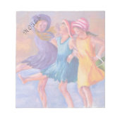 ビーチガールフレンズカスタマイズ可能ノートパッド ノートパッド (正面)