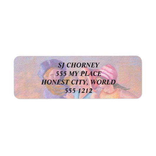 ビーチガールフレンズ差出人住所ラベル ラベル (正面)