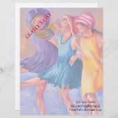 ビーチガールフレンドのカスタマイズ可能なレターヘッド レターヘッド (正面/裏面)