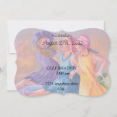 ビーチガールフレンドのカスタマイズ 招待状 (裏面)