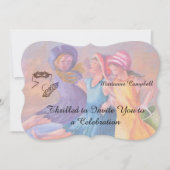 ビーチガールフレンドのカスタマイズ 招待状 (正面)