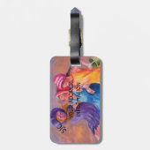 ビーチガールフレンドパーソナライズされたラゲッジタグ ラゲッジタグ (裏面縦)