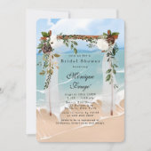 ビーチキャノピーフローラ熱帯ブライダルシャワー 招待状 (正面)