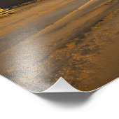 ビーチキャビンアットサンセットオランダコースト フォトプリント            (角)