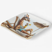 ビーチキリンがカクテルを飲む ペーパープレート (傾斜あり)