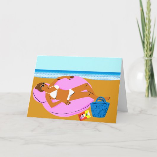 ビーチキーンピンク カード (正面)