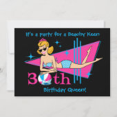 ビーチキーン30歳誕生日カスタム招待状 招待状 (正面)