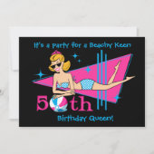 ビーチキーン50th誕生日カスタム招待状 招待状 (正面)