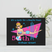 ビーチキーン50th誕生日カスタム招待状 招待状 (スタンド正面)