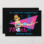 ビーチキーン75th誕生日カスタム招待状 招待状 (正面/裏面)