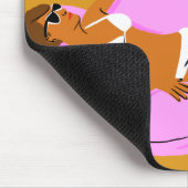 ビーチキーン – ピンク マウスパッド (コーナー)