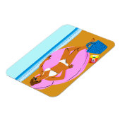 ビーチキーン – ピンク マグネット (左側)