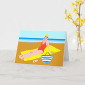 ビーチキーン-黄色 カード (黄色い花)