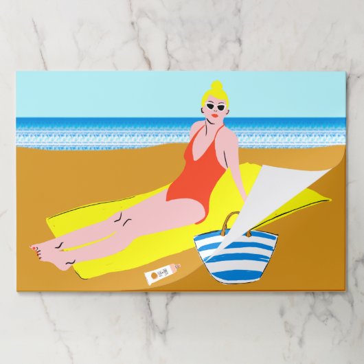 ビーチキーン – 黄色 ペーパーパッド (折り畳み)