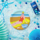 ビーチキーン-黄色 ペーパープレート (パーティー)