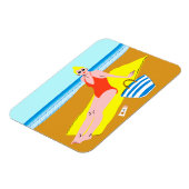 ビーチキーン – 黄色 マグネット (左側)