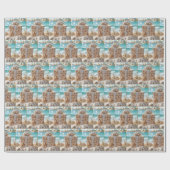 ビーチギフトとヒトデ ラッピングペーパー (フラット)