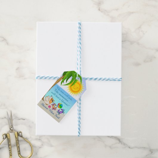 ビーチギフトラベル- SRF ギフトタグ (より糸付き)