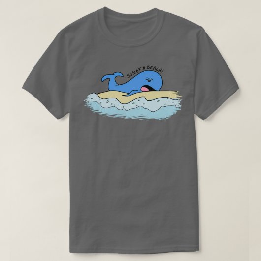 ビーチクジラ Tシャツ (デザイン正面)