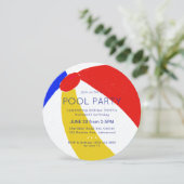 ビーチクラシックボールプールパーティー誕生日 招待状 (スタンド正面)