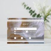 ビーチクラスムウェディングRSVPカード 出欠カード (スタンド正面)