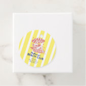 ビーチクラブイエローカバナストライプバースデーパーティー フェイバータグ (インサイチュ)