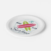 ビーチクラブサーフィン紙プレート ペーパープレート (アングル)