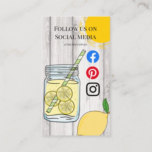 ビーチクラブジュースバーカフェレモネードレモンサニー 名刺 (裏面)