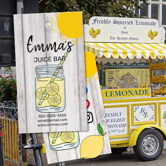 ビーチクラブジュースバーカフェレモネードレモンサニー 名刺