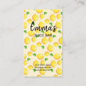 ビーチクラブジュースバーカフェレモネードレモンサンサニー 名刺 (正面)