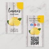 ビーチクラブジュースバーカフェレモネードレモンサンサニー 名刺 (正面/裏面)