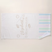 ビーチクラブ誕生日 ビーチタオル (正面)