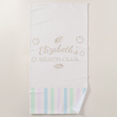 ビーチクラブ誕生日 ビーチタオル (正面)