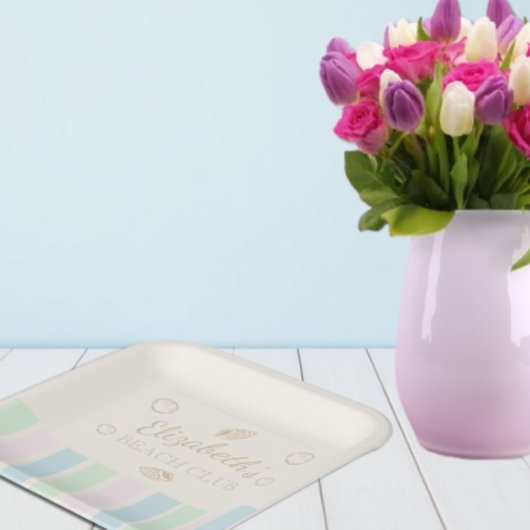 ビーチクラブ誕生日 ペーパープレート