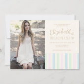 ビーチクラブ誕生日 招待状 (正面)