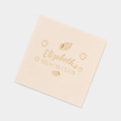 ビーチクラブ誕生日 箔ナプキン (左)