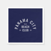 ビーチクラブ ディープブルー オーダーメイド デスティネーション スタンダードカクテルナプキン (正面)