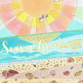 ビーチクリスマスのご挨拶 箔シーズンカード