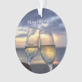 ビーチクリスマスオーナメントアクリルサンセット オーナメント (正面)