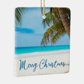 ビーチクリスマスオーナメントスクエアセラミックプラムツリー セラミックオーナメント (右)