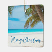 ビーチクリスマスオーナメントスクエアセラミックプラムツリー セラミックオーナメント (左)
