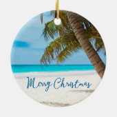 ビーチクリスマスオーナメントセラミックパームツリー セラミックオーナメント (裏面)
