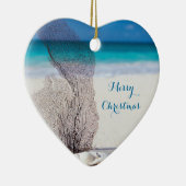 ビーチクリスマスオーナメントハートサンゴ セラミックオーナメント (右)