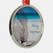 ビーチクリスマスオーナメントラウンドメタルサンゴ メタルオーナメント (右)