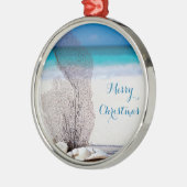 ビーチクリスマスオーナメントラウンドメタルサンゴ メタルオーナメント (左)