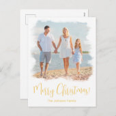 ビーチクリスマスカード |トロピカルフォトポストカード シーズンポストカード (正面/裏面)