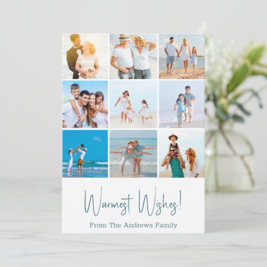 ビーチクリスマスカー数々のド写真ホリデーカード シーズンカード (スタンド正面)